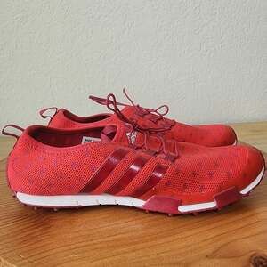 Adidas Shoes Womens Size 7 Red Track Spikes Running Lightweight Polka Dot F33499